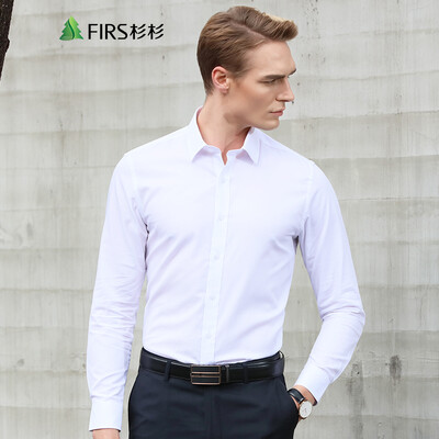 

Shanshan FIRS Men&39s Plain Long Sleeve Shirt HCB1141-1 White 43