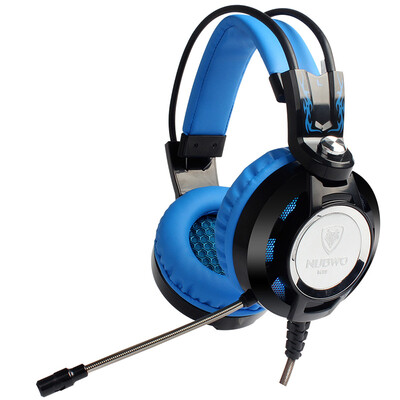 

NUBWO K6 computer mobile phone game headset K song wearing heavy subwoofer with microphone voice black blue