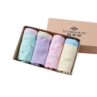 

Yu Zhaolin children&39s underwear category A standard girl four boxed triangle angle underwear YL17T003DZ deer&bunny angle 140 yards