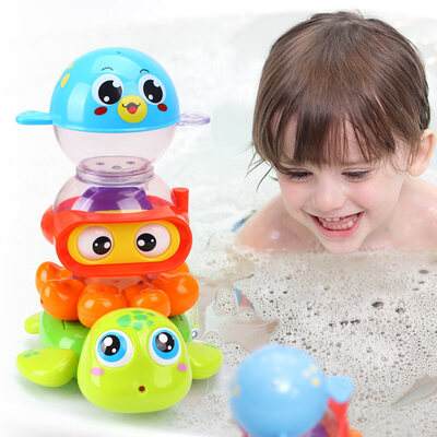 

Hui Le Toys HUILE TOYS 569 amphibious set of children&39s play sets baby shower water turtle baby bathroom toys