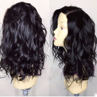 

Natural Wave Brazilian Hair Lace Front Wig with natural hairline Glueless Full lace Human Hair Wavy Wigs For Black Women