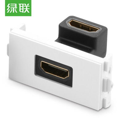 

Зеленая (UGREEN) панель HDMI 86 Настенная розетка телевизора 1.4 версия модуля высокой четкости без пайки инженерных проводных соединений 90 градусов локтевого сустава 20318