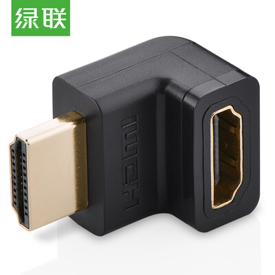 

Зеленый (UGREEN) HDMI-адаптер для мужчин и женщин HDMI высококачественный конверсионный кабель HDMI1.4 версия компьютера, а затем переходник телевизора под прямым углом 90 градусов локоть вверх 20110