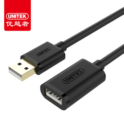 

UNITEK usb extended line male to female computer U disk mouse keyboard wireless card camera TV usb interface extension cable data cable 3 m Y-C417EBK