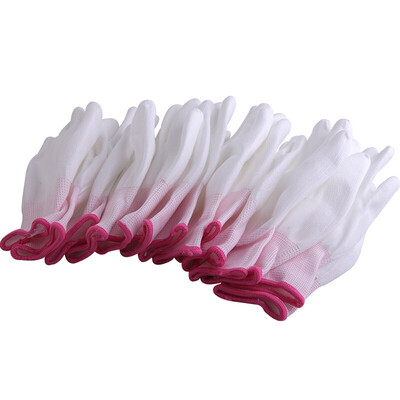 

New Yue Chang Hui labor insurance gloves Tu refers to wear pu coating non-slip gloves cotton gloves anti-static site work gloves 10 pairs of S code powder B11406