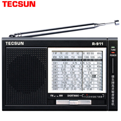 (Tecsun) FM Stereo Radio / MP3 Digital Dice Mini Semiconductors MP3 Player Elderly Card Card Portable Speaker / Computer Metal Gray (X3)