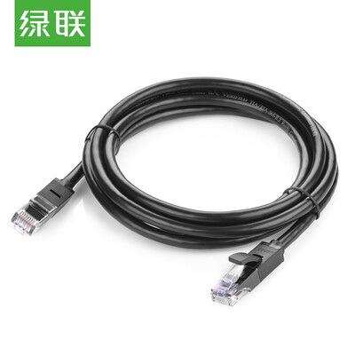 

Green Alliance (UGREEN) Category 6 cable six Cat6 eight core twisted pair cable Gigabit network cable computer network jumper finished cable 8 meters black 20163