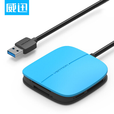

VENTION USB30 multi-function five-in-one high-speed card reader MS CF TF XD SD support OTG memory card multi-card read more 05 meters blue CECSD