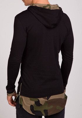 

New Mens Fashion Slim Long Sleeve Stitching Color Hoodies