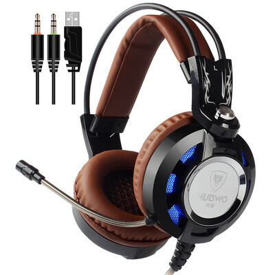 

NUBWO K6 computer mobile phone game headset K song wearing heavy subwoofer with microphone voice black