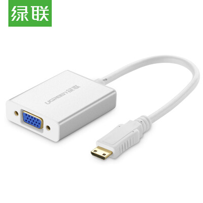 

AllianceUGREEN Mini HDMI to VGA Converter with Audio Interface HD Adapter Mini Cable Flat Panel Notebook Display Projector White 40217