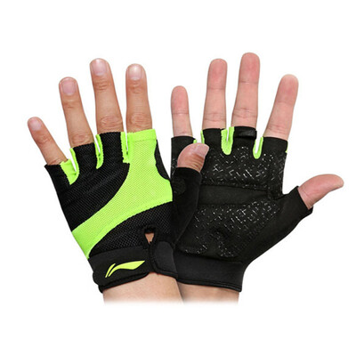 

LI-NING anti-skidding breathable thin fingerless gloves for workout, horizontal bar gymnastics, dumbbell, tug-of-war