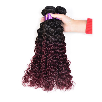 

8A Ombre Peruvian Virgin Hair Burgundy Weave Kinky Curly Virgin Hair Vip Beauty Hair Model Peruvian curly hair 5 Bundles Deals