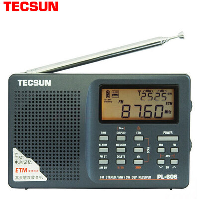 

Tecsun radio audio full range of English four or six exams college entrance examination portable stereo old man semiconductor gray PL606