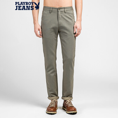 

Playboy (PLAYBOYJEANS) outdoor leisure men business imitation cattle casual pants PB5114210 black blue 36
