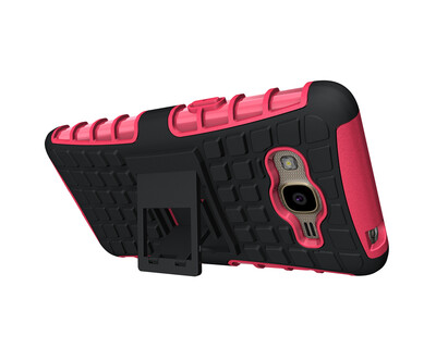 

J2 prime CaseGangxun Heavy Duty Armor Dual Layer Rugged Hybrid Hard Shockproof Case with Kickstand for J2 prime Cover rose