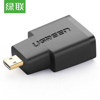 

Зеленый (UGREEN) Микро-HDMI-адаптер Микро-HDMI-HDMI для подключения к женскому разъему высокого разрешения / портативному мини-HDMI-подключению Телевизор черный 20106