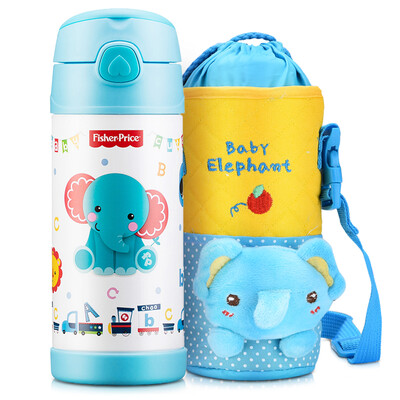 

The United States Fisher-Price baby sucker cup baby learn to drink cups back to the kettle drink water training cup (dual-use) 400ML pink
