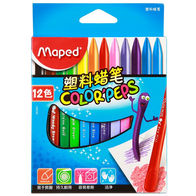 

Maped CH862001 can be rolled with two color plastic crayons 12 color box