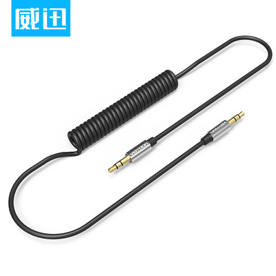 

Weining VENTION car with AUX spring audio cable 35mm public on the car stereo cable cable flat panel computer speaker retractable line 15 m black BECBG
