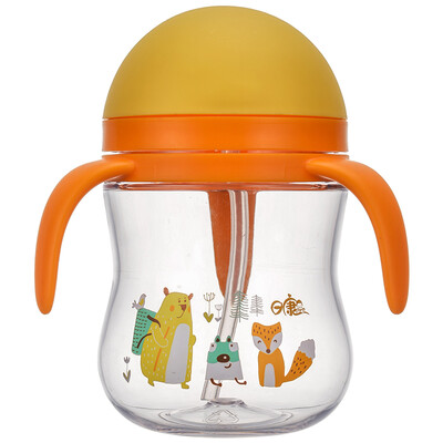 

Nikon straw tube suction baby straw tube drink cup 400ml RK-B1005 (orange