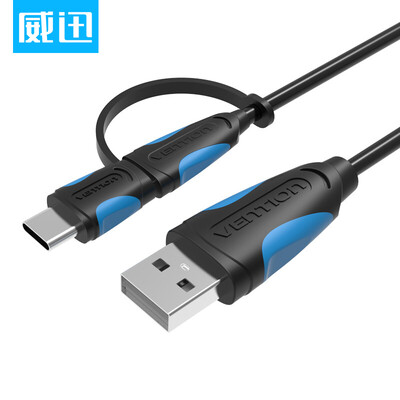 

Вэй Сюнь (ПроВеншна) просы 4c / 4s / 5 линия передачи данных Micro USB + тип-с Эндрюс зарядным кабелем адаптер комбо черный 1,5 м VAS-А60-B150