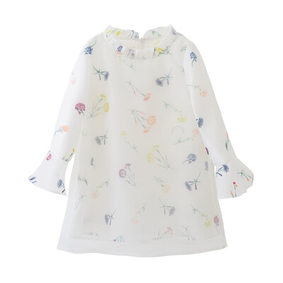

Flosse Flordeer French children's clothing collar dress skirt girl dress dress princess dress F71042 white 150