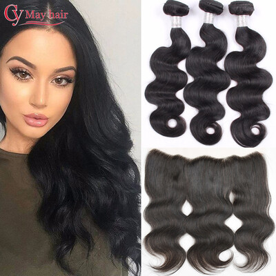 

Brazilian Body Wave With Frontal Wet&Wavy 8A Virgin Brazilian Hair With Closure Lace Frontal Closure With Bundles