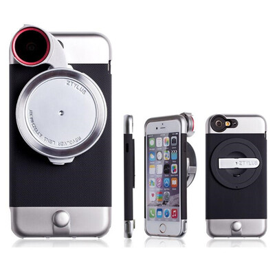 

Think of music Ztylus Apple iphone6S special phone shell Apple phone stand Apple camera lens set black silver