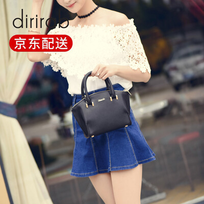 

Dirirab Leather womens little handbag cowhide ladies shoulder diagonal cross bag ear wings package simple new