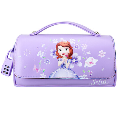 

Disney Sophia корейских учащихся девочек Карандаш многослойный пенал PU кожа фиолетовый