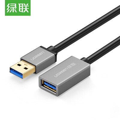 

Зеленый (UGREEN) USB3.0 удлиненная линия мужской к женскому USB-кабель для передачи данных жесткий диск U диск клавиатура мышь USB алюминиевая оболочка удлинитель 0,5 м черный 10494