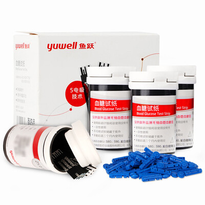 

Испытательная бумага для анализа глюкозы в крови YuWELL для 580/590 измерителя уровня глюкозы в крови 100 пробная бумага +100