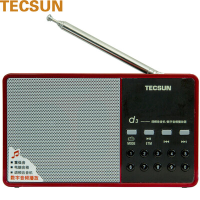 

Немецкое здравоохранение (Tecsun) D3 цифрового аудио-плеер, FM-радио карты мини-стерео радио MP3 портативный престарелые полупроводник (красный)