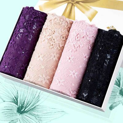 

Jingdong supermarket Ms Yu Zhaolin underwear women in the high waist abdomen body sculpting hollow sexy lace triangle women&39s underwear 4 gift box uniform