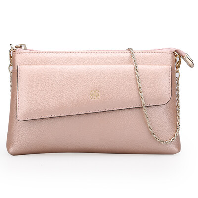 

Red Valley HONGU Women's Handbag Korean version of the first layer of leather wallet wild chain package H40102923 pink