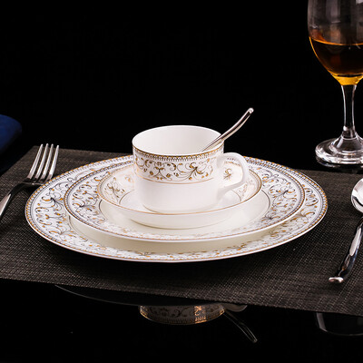 

Lotto Porcelain Western Tableware Set Coffee Cup Disc Stainless Steel Cutlery Spoon Plate 8 pieces Sun Island