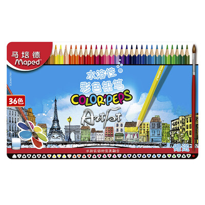 

Maped 36 - color water - soluble color pencil iron box loaded 836017
