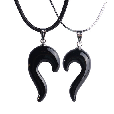 

(istone) чёрный агат подвеска ожерелье