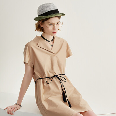 

Yixiang Li Ying 2017 summer new loose lace short sleeve dress skirt 970445609 green