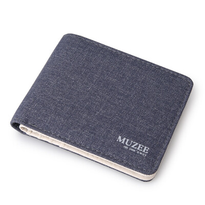 

Muzee mens short section canvas wallets ME_6688