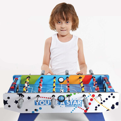 

Crown toys HUANGGUAN table football children 6-pole table football table blue colorful upgrade version of soccer wooden children&39s toys gifts 2235