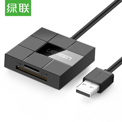 

Green UGREEN Hi-Speed ​​USB30 Multi-function card reader Support for reading SD TF CF MS type memory card Four-in-one card reader 15m Black 30232