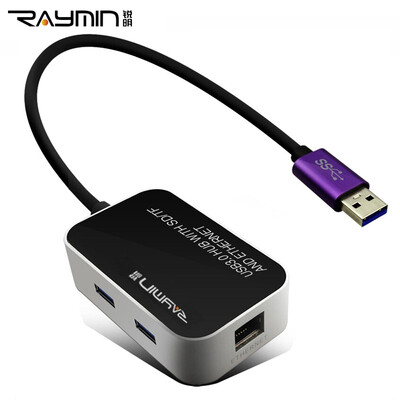 

Rui Ming RM9602 высокоскоростное расширение двухпортового USB3.0 HUB + Gigabit RJ45 кабеля и многофункционального концентратора SD-карт