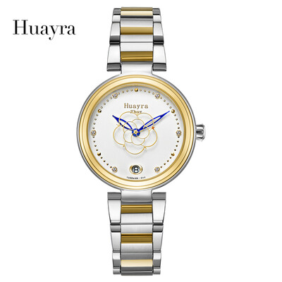 

Brand Luxury Huayra Fashion Creative Flower Second Hands Водонепроницаемая сталь Автоматические женские часы HY1102