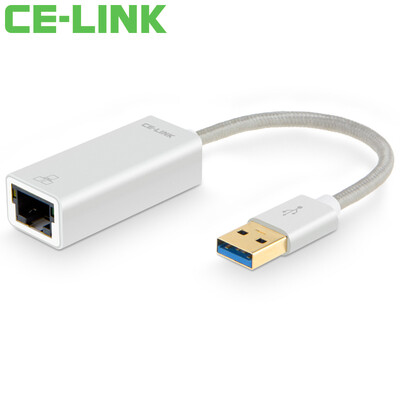 

CE-LINK 1903 USB30 wired Gigabit Ethernet card-free drive 1000M Ethernet adapter USB to RJ45 Mac laptop flat panel external network card aluminum alloy silver