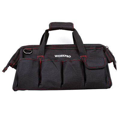 

WORKPRO W081023N Thickening Wearable Multifunction Electrician Repair Kit Large Shoulder Hardware Oxford Cloth Tool Bag 18 Inch