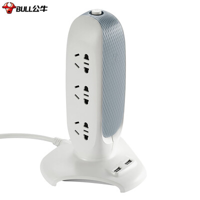 

Bull BULL GN-V106U office series - vertical socket dual usb interface plug row plug board wiring board row of 6 total control length of 18 m overload protection