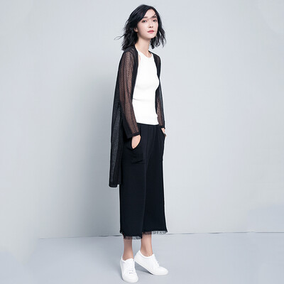 

Long Yue Women&39s Arts Knit Sweater Sweater Cardigan LWYC174207 White M