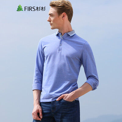 

FIRS Shirt Men Long Sleeve Shirt Business Casual Pure Color